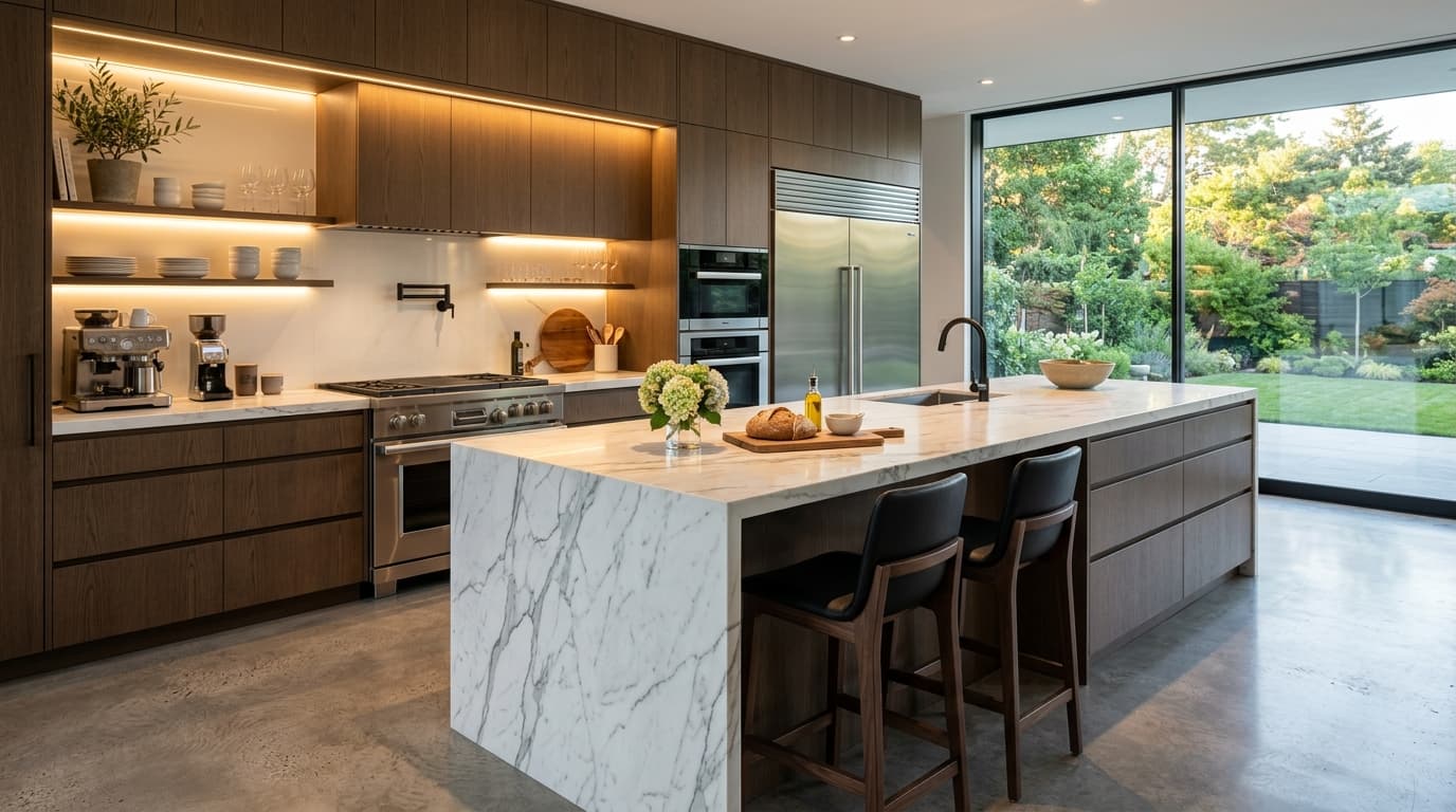 Marble Island Luxury Kitchen